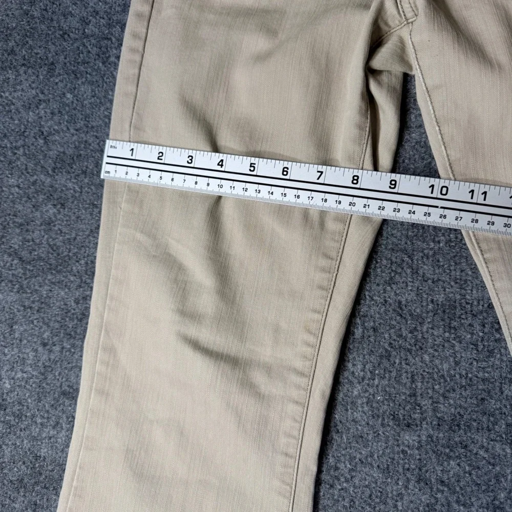 Levis 519 Low Flare Jeans Tan Khaki Stretch Denim Pants Size 7JR S Womens Y2K
